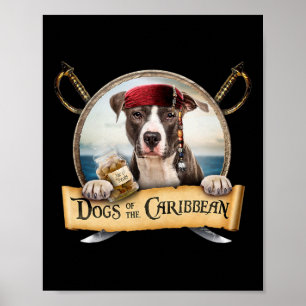 Honden uit het Caribisch gebied - Cute Staffordshi Poster