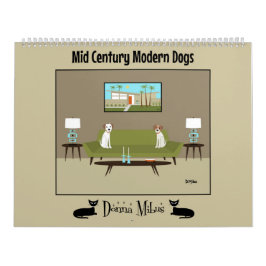 Honden uit het midden van de eeuw modern  kalender