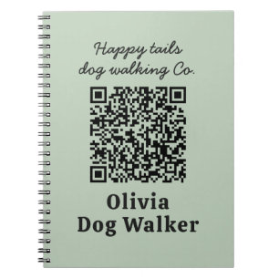 Honden uitlaat QR-code zakelijk merk Drawstring Ba Notitieboek