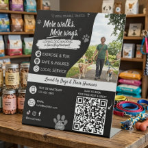 Honden Uitlaten en Dierenoppas met QR-code Zakelij