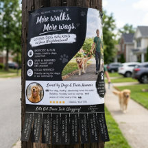 Honden uitlaten Flyers voor huisdieroppas bedrijf