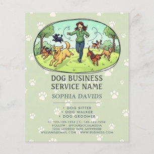 Honden Uitlaten Oppassen op Huisdieren Aangepast Flyer