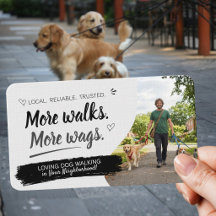 Honden Uitlaten Pet Sitting met QR-code Visitekaar