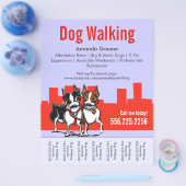 Honden Uitlaten Walker Boston Terriers Scheurblad Flyer (Enkel)