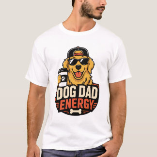 Honden Vader Energie Grappige Gouden Retriever Str T-shirt