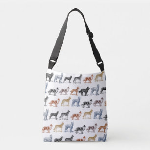 Honden van alle soorten crossbody tas
