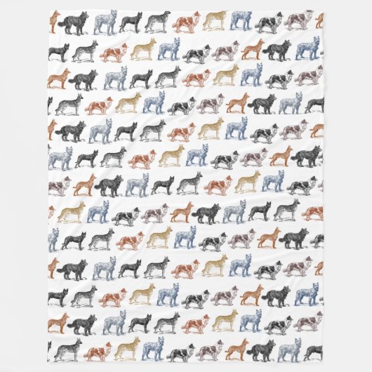 Honden van alle soorten fleece deken (Voorkant)