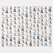 Honden van alle soorten fleece deken (Voorkant (Horizontaal))