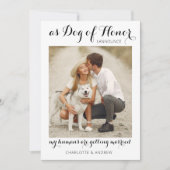 Honden van Eer Huwelijk Moderne Foto Verlovingsfee Aankondiging (Voorkant)