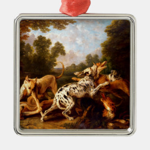 Honden vechten (door Frans Snyders) Metalen Ornament