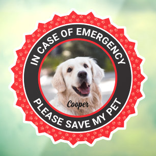 Honden Veiligheids Alarm Aangepast Eerstehulpverle Raamsticker