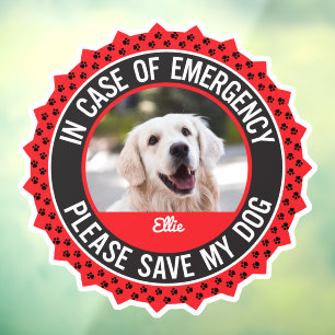 Honden Veiligheids Alarm Aangepast Eerstehulpverle Raamsticker