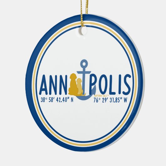 Honden Verankerd In Annapolis Kerst Ornament (Links)