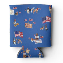 HONDEN VOOR DEMOCRATIE Patriottisch Blauw