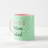 Honden voor dudes Green mok (Voorkant links)