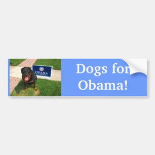 Honden voor Obama! Bumpersticker