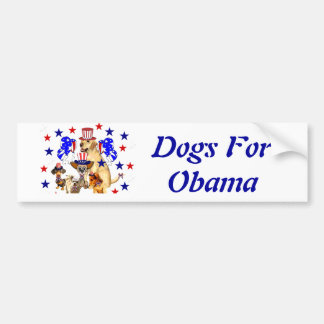 HONDEN VOOR OBAMA BUMPERSTICKER