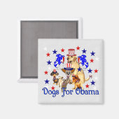 HONDEN VOOR OBAMA MAGNEET (Voorkant / Achterkant)