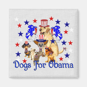 HONDEN VOOR OBAMA MAGNEET