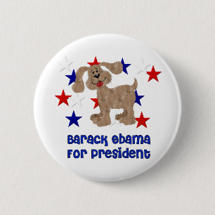 Honden voor Obama Ronde Button 5,7 Cm