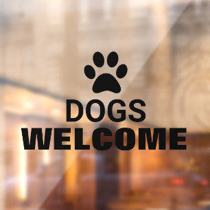 Honden Vriendelijk Bedrijf Glas Raamsticker