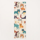 Honden Waterverf Aangepast patroon Yogamat (Voorkant)