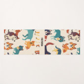 Honden Waterverf Aangepast patroon Yogamat (Voorkant (horizontaal))