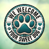 HONDEN WELKOM Hier Raamsticker (Vel 3)