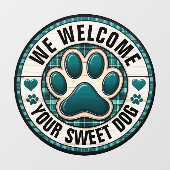 HONDEN WELKOM Hier Raamsticker (Vel)