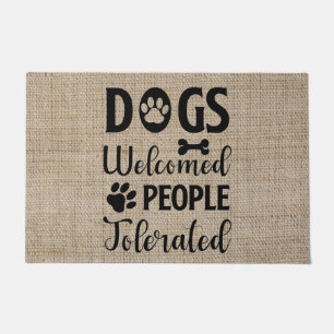 Honden Welkom Mensen Getolereerd Deurmat