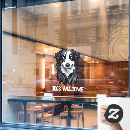 Honden welkom raamsticker (Cafe Raam)