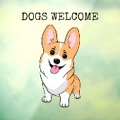 Honden welkom raamsticker (Vel 3)