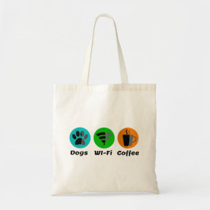 Honden Wi-Fi en koffie Tote Bag