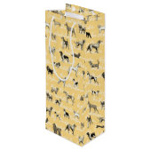  honden wijn cadeautas (Achterkant Gekanteld)