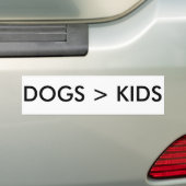 Honden zijn beter dan kinder Funny Bumpersticker L (Op auto)