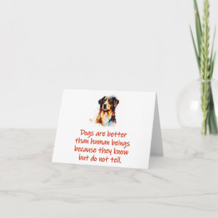 Honden zijn beter dan mensen kaart