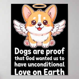 Honden zijn bewijs dat God christelijke huisdieren Poster
