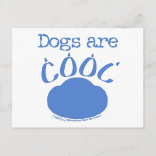 HONDEN zijn Cool Paw Print Briefkaart