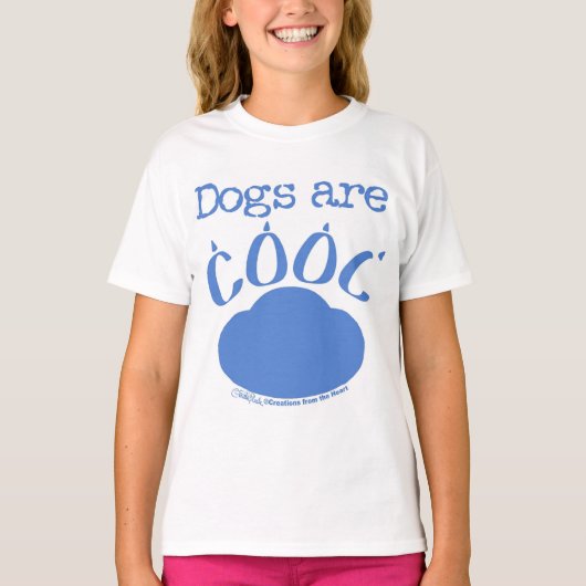 HONDEN zijn Cool Paw Print T-shirt (Voorkant)