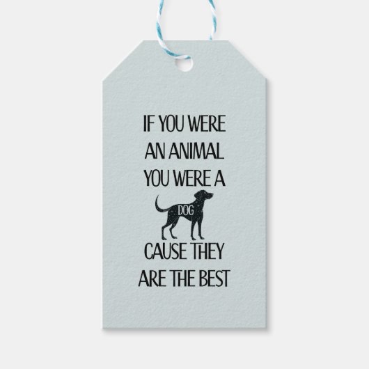 Honden zijn de beste - Gift Label Cadeaulabel (Voorkant)