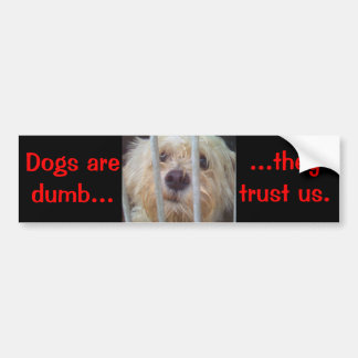 Honden Zijn Dom Bumpersticker