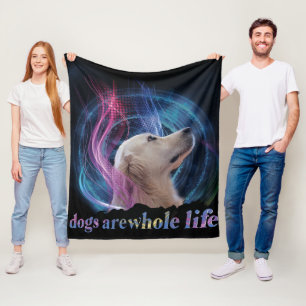 Honden zijn heel leven kleurrijk fleece deken