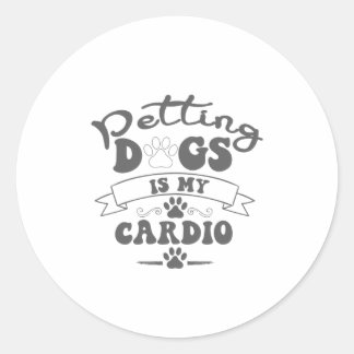 Honden zijn mijn cardio Pet Apparel Funny Workout Ronde Sticker