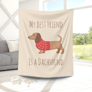 Honden zijn mijn favoriete Dachshund-worsthond Fleece Deken