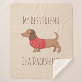 Honden zijn mijn favoriete mensen Dachshund Wiener Sherpa Deken (Voorkant)