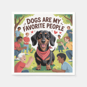 Honden zijn mijn favoriete mensen servet