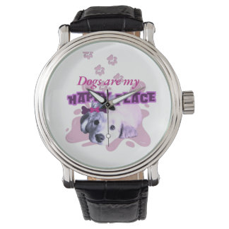 Honden zijn mijn gelukkige plek op eWatch Horloge