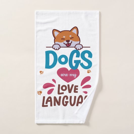 Honden zijn mijn liefdestaal bad handdoek (Handdoek)