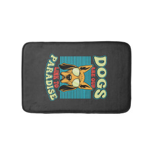 Honden Zijn Onze Link Met Het Paradijs Retro Vecto Badmat
