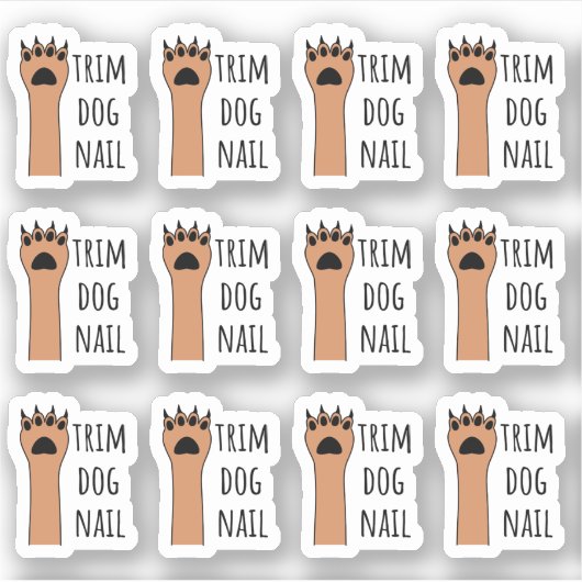 Hondenagels Knippen Nagelknip Herinnering Huisdier Sticker (Voorkant)